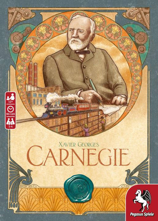 Immagine prodotto Pegasus 57007G - Carnegie - Gioco da tavolo, per 1 a 4 giocatori dai 12 anni in su (edizione DE/EN) (Tedesco)