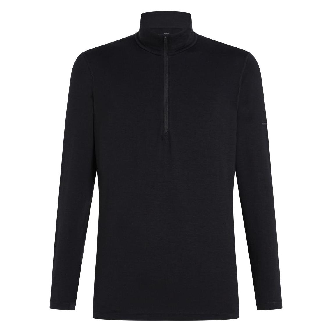 Icebreaker, Herren, Funktionsshirt, Men Merino Blend Core Heavyweight Ls Half Zip (S), Schwarz, S