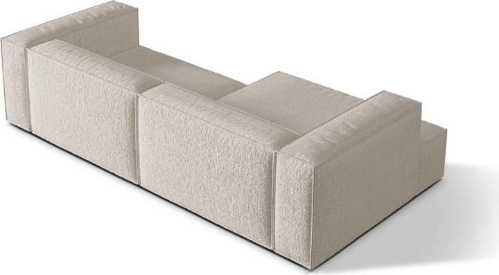 Image du produit Micadoni Bouclé Canapé D'Angle Gauche Modulaire, "Nuria", 4 Places, Beige, 147x292x72 Fabriqué en Europe (Canapé d’angle)