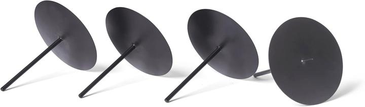 Novaliv 4x Kerzenpick | Dorn, 6 cm SCHWARZ | Kerzenhalter für Adventskranz Kerzenpin Weihnachtskranz