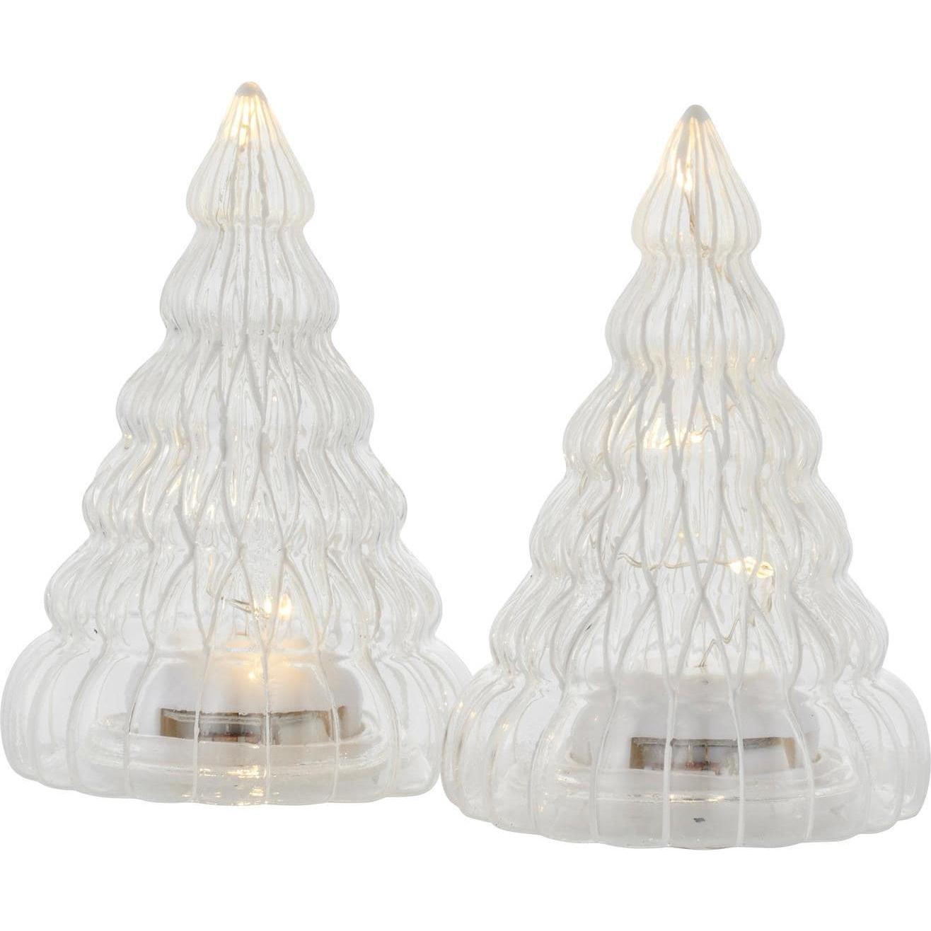 Sirius, Weihnachtsbeleuchtung, LED-Baum Lucy, 2er Set, Weiss, 9 cm