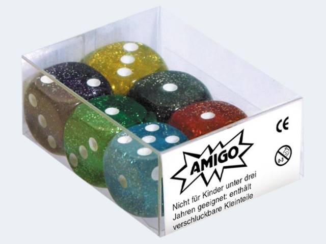 Image du produit Amigo Jeu de cubes - Glitter W6 (6 cubes), différentes couleurs
