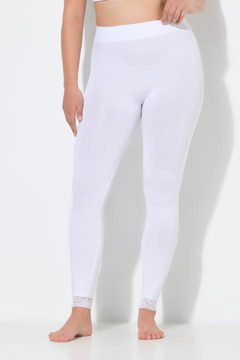 Produktbild Ulla Popken Strumpf-Leggings, Spitzenbündchen