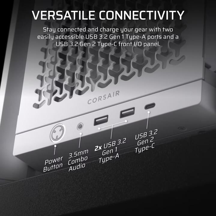 Produktbild Corsair Geh Midi FRAME 4000D RS Mid-Tower, White (Mini-ITX, ATX, mATX)