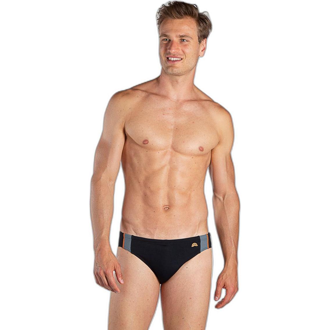 Aquarapid, Herren, Badeanzug, badeslip persy, Schwarz, (52)