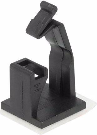 Actual product image Delock Cable holder with locking clip self-adhesive black 10 pieces