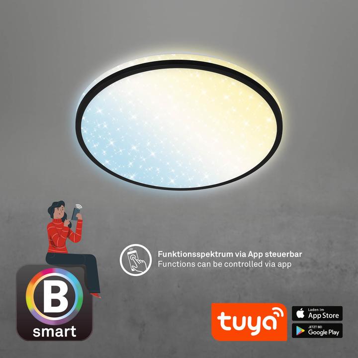 Produktbild Briloner B smart WiFi + Bluetooth CCT-LED Deckenleuchte mit Backlighteffekt (2500 lm)