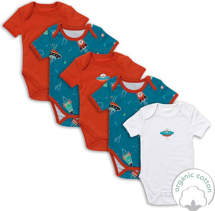 Image du produit Schlummersack Body bébé manches courtes 100% bio - lot de 5 (68)