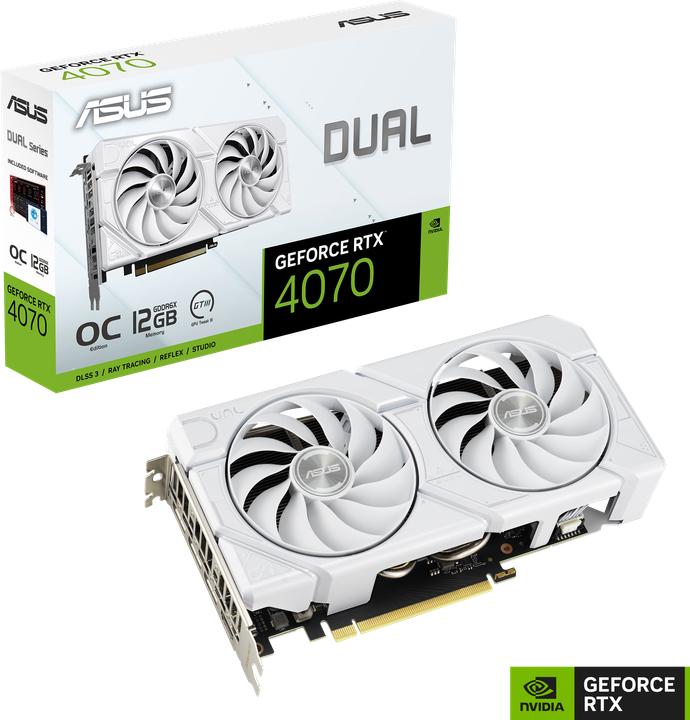 Actual product image ASUS Dual GeForce RTX 4070 EVO White OC (12 GB)