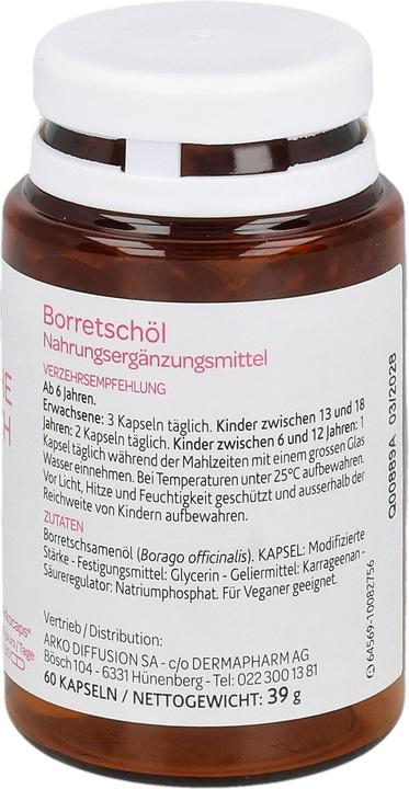 Actual product image Arkopharma Borage oil (60 pcs., Capsules, 62 g)