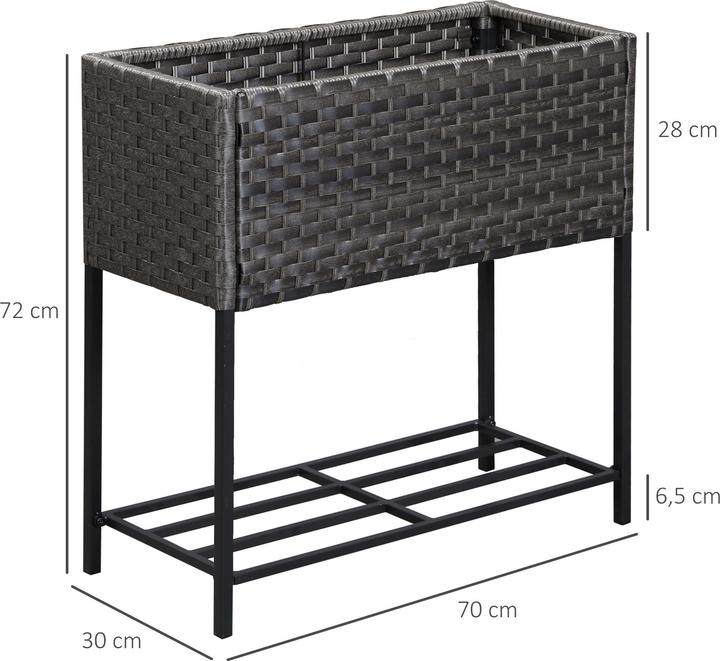 Produktbild Outsunny Hochbeet mit Ablage