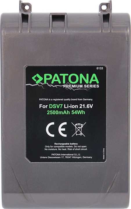 Actual product image Patona Premium battery for Dyson V7