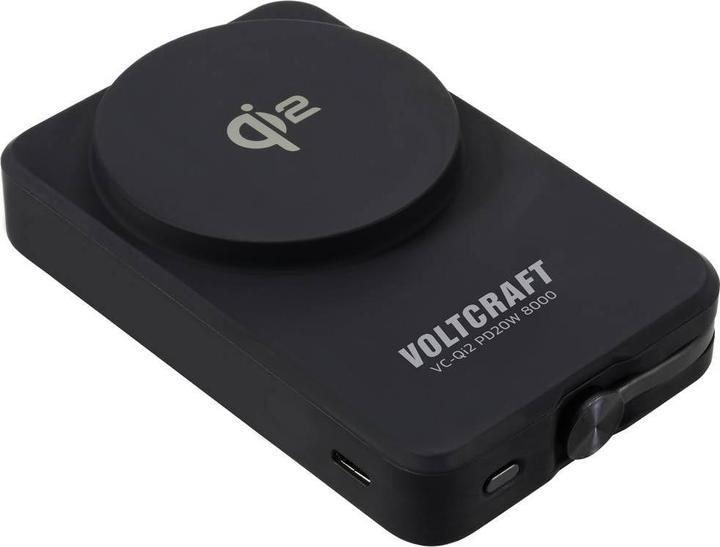 Produktbild Voltcraft VC-Qi2 PD20W 8000 Powerbank 8000 mAh Fast Charge LiPo Schwarz Statusa (8000 mAh, 20 W, 29.60 Wh)