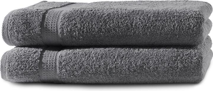 Casativo Set di 2 asciugamani da doccia antracite (140 x 70 cm)
