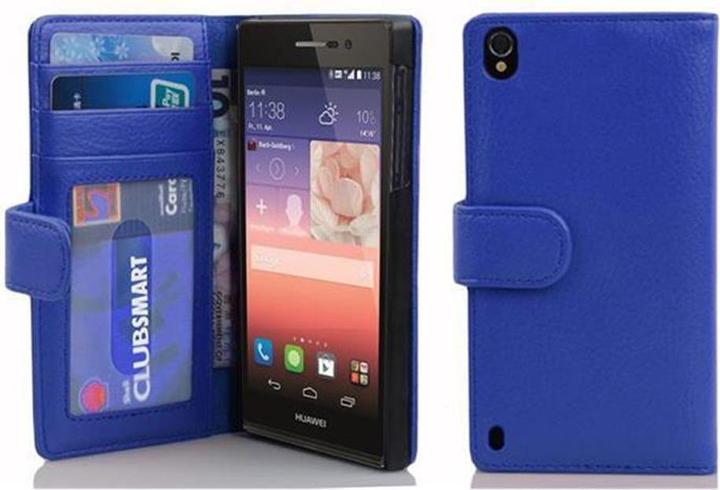 Produktbild Cadorabo Book mit 3 Kartenfächer Cover (Huawei Ascend P7)