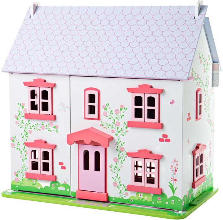 Actual product image Bigjigs Rose Cottage wooden doll's house
