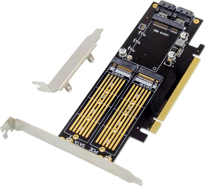 InLine PCIe Karte x16 zu 2x M.2