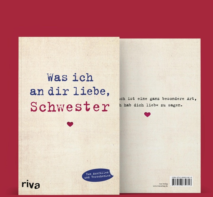 Produktbild Was ich an dir liebe, Schwester (Deutsch, Alexandra Reinwarth, 2017)