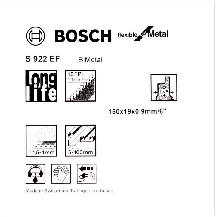 Actual product image Bosch Professional Zubehör Sabre saw blade S 922 EF, Flexi