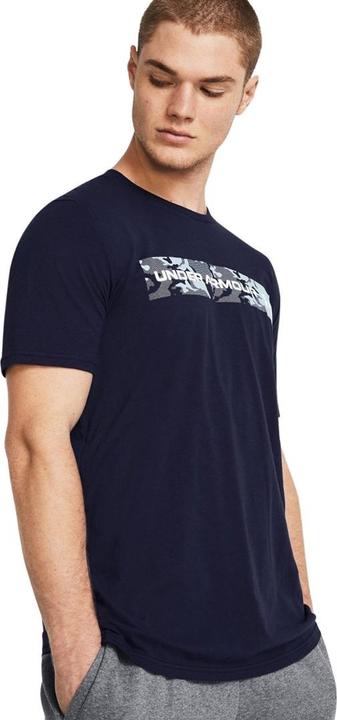 Image du produit Under Armour Camo Chest Stripe T-shirt bleu marine pour homme 1376830 410 M (M)
