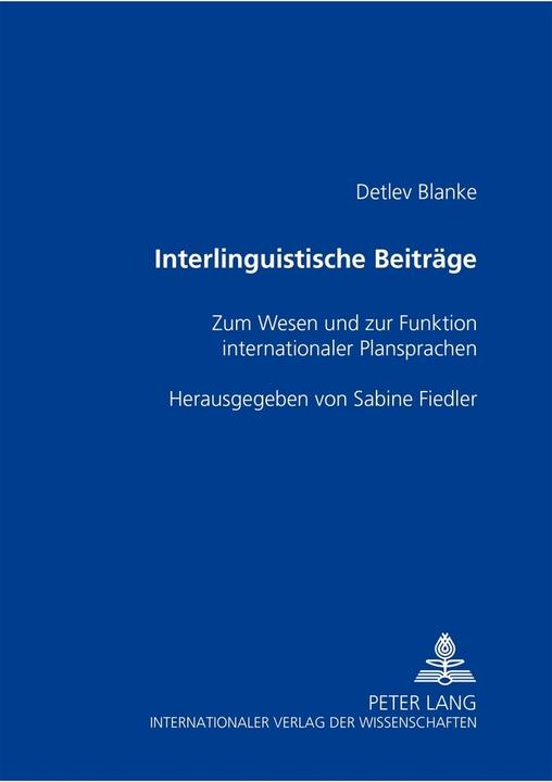 Produktbild Interlinguistische Beiträge (Deutsch, Sabine Fiedler, 2006)