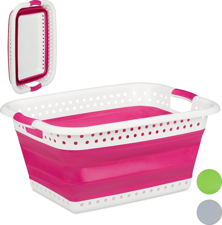 Image du produit Relaxdays Panier à linge pliable avec poignées (50 l)
