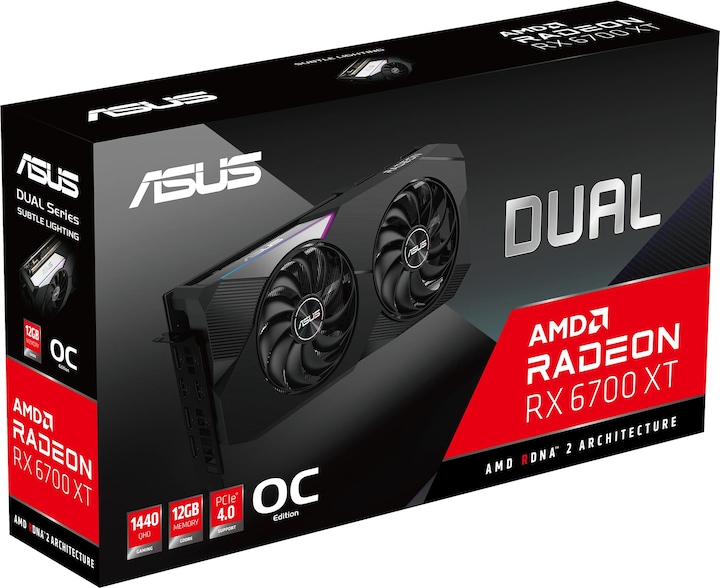 Productafbeelding ASUS Dual Radeon RX 6700 XT OC Edition (12 GB)