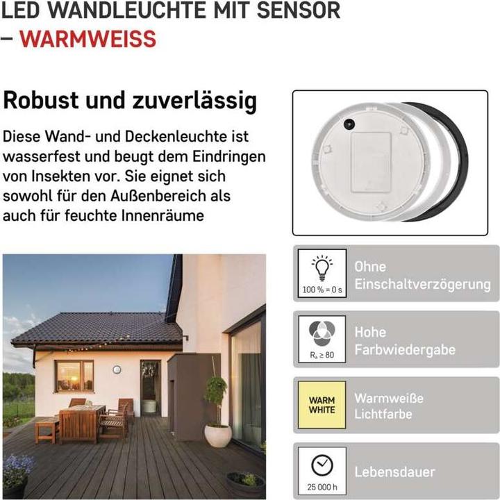 Actual product image Emos LED ceiling light with motion detector (1000 lm)