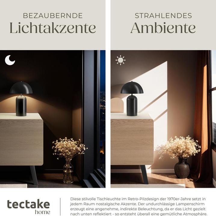 Actual product image tectake small retro table lamp Altea, mushroom design, 40W (E14)