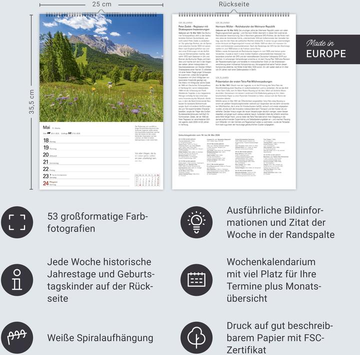 Produktbild Harenberg Berge Wochenplaner 2026 - 53 faszinierende Fotografien
