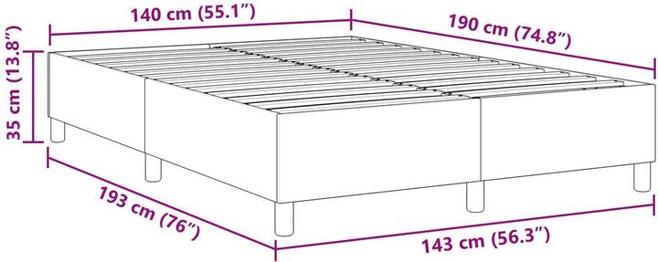 Image du produit vidaXL Plattformbett (140 x 190 cm)