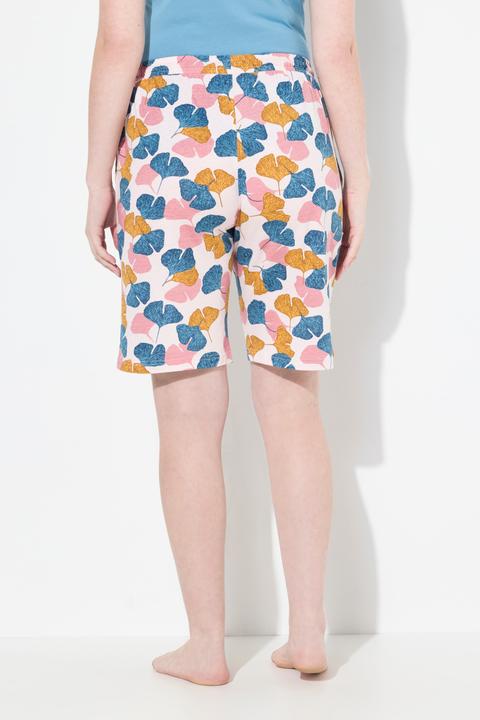 Actual product image Ulla Popken Eco Cotton Ginkgo Print Elastic Waist Pajama Shirts (50, 52)