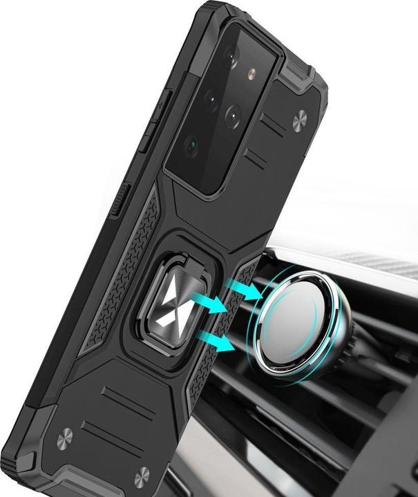 Image du produit Wozinsky Ring Armor étui hybride résistant + support magnétique pour Samsung Galaxy S22 Ultra noir (Samsung Galaxy S22 Ultra)