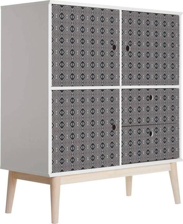 Produktbild Trenddeko Strickmuster Schwarz (100 x 150 cm)