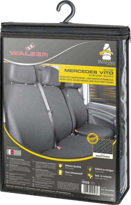 Produktbild Walser Sitzbezüge für Mercedes Viano und Vito W639 für Einzelsitz und Doppelbank BJ 06/2003 2013
