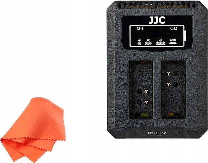 Actual product image JJC Canon DCH LPE12 USB Dual BatteryCharger (for Canon LP E12)