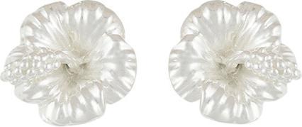 Immagine prodotto Steinkult Orecchini in argento placcato "Hibiscus Fleur (Ottone placcato argento sterling)