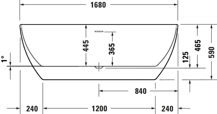 Actual product image Duravit DuraKanto bathtub (292 l, 170 cm, 80 cm)