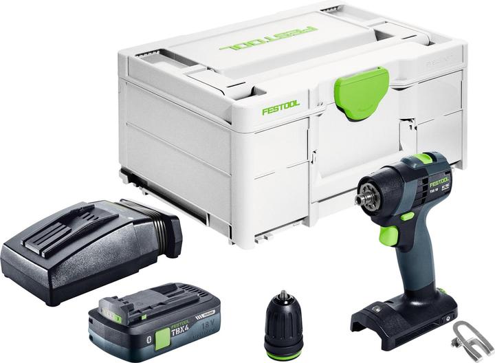 Festool TXS 18-Basic Perceuse-visseuse sans fil 18 V 40 Nm Brushless + 1x batterie 4,0 Ah + (Perceuse-visseuse)