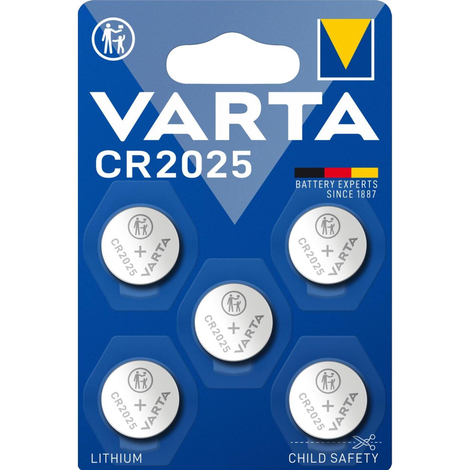 Varta Electronics CR2025 (5 Stk., CR2025, 165 mAh), Batterien + Akkus