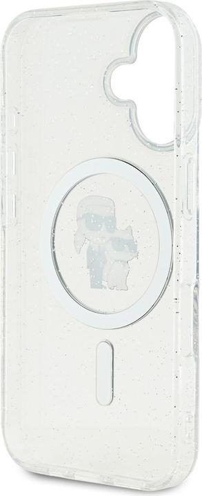 Produktbild Karl Lagerfeld IML Glitter Karl und Choupette MagSafe Back Cover für Apple iPhone 16 klar (Apple iPhone 16)