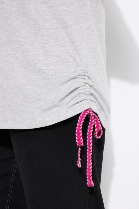Produktbild Ulla Popken Sweatshirt, seitliche Raffbänder, Rundhals, Langarm (58)