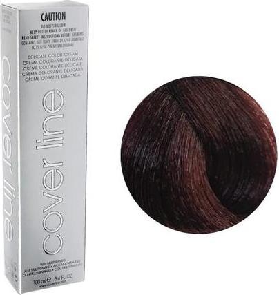 Coverline Cover Line Delicate Hair Color Permanent Cream 100ml 05.56 / 5MR Light Mahogany Auburn Brown (05.56, 5MR Light Mahogany Auburn Brown)