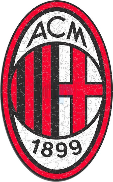 Actual product image Iconic AC Milan - Logo - Wooden Puzzle Size L (500 pieces) (500 pieces)
