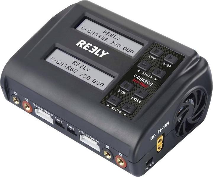 Reely V-Charge 200 Duo Modellbau-Ladegerät 10 A LiIon, LiPo, LiFePO, LiHV, NiCd