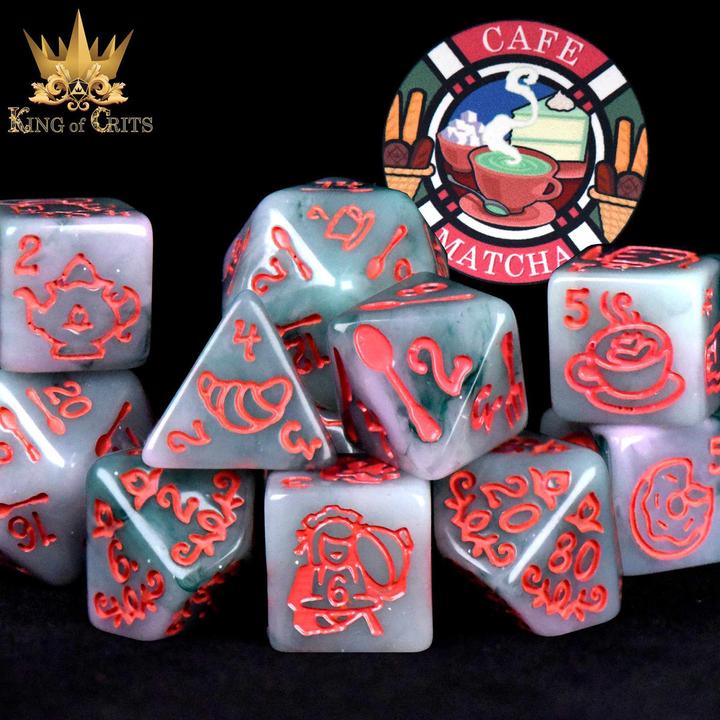 Produktbild DnD Dice Cafe Matcha 11 Dice Set