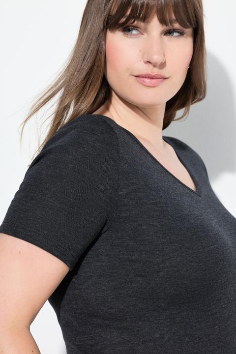Produktbild Ulla Popken Thermoshirt, Slim, Rundhalsausschnitt, Halbarm (42, 44)