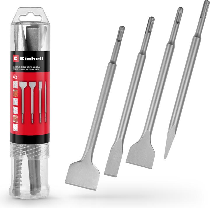 Einhell SDS-Plus chisel set 247205, 250 mm, 4-piece