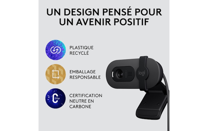 Produktbild Logitech Brio 105 Full HD 1080p Webcam - GRAPHITE - B2B (2 Mpx)