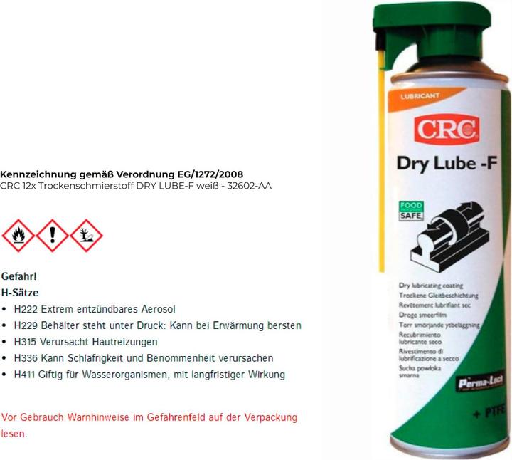 Produktbild CRC PTFE-Trockenschmierstoff (500 ml)